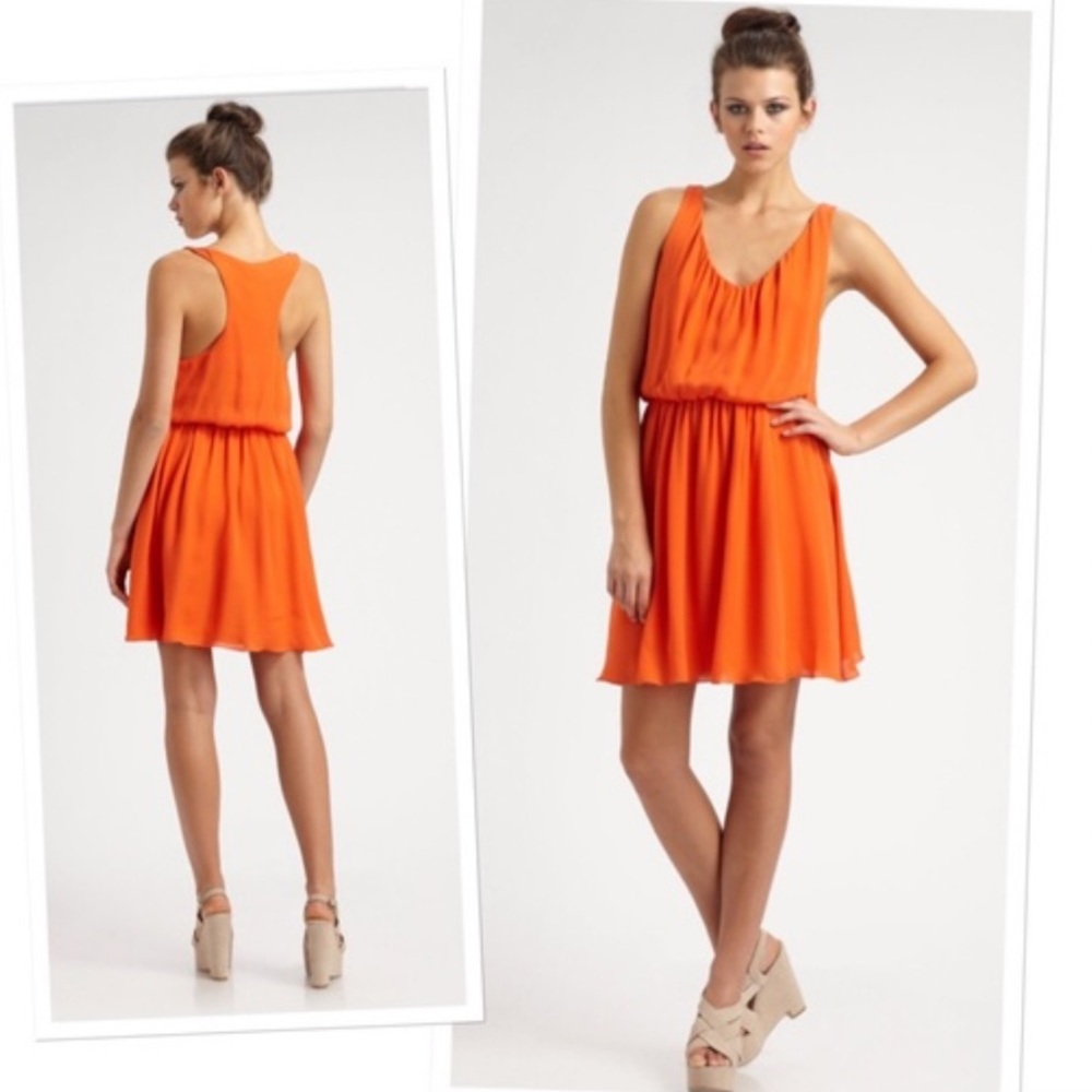 Alice and Olivia Sz L Orange Dress Great Condition